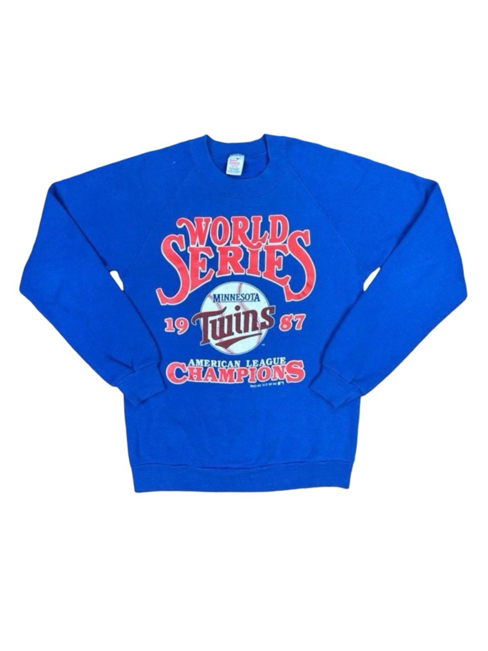 Vintage National Screenprint 1987 World Series Champions Minnesota Twins Medium